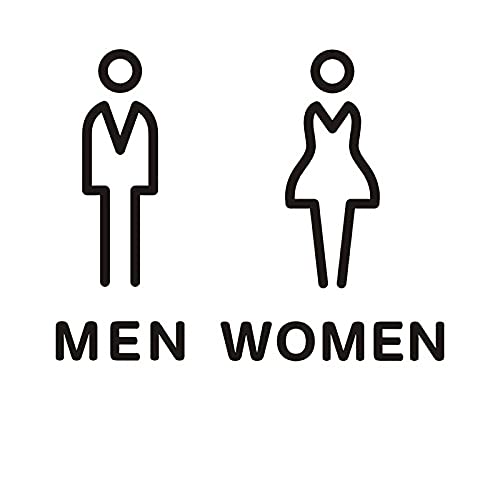 RAUGAJ Männliches Und Weibliches Badezimmerschild, Wc-Wandaufkleber, Acryl-Toilettenschild Selbstklebend, Badezimmer Unisex Wc/Man+Women/20 * 14Cm von RAUGAJ