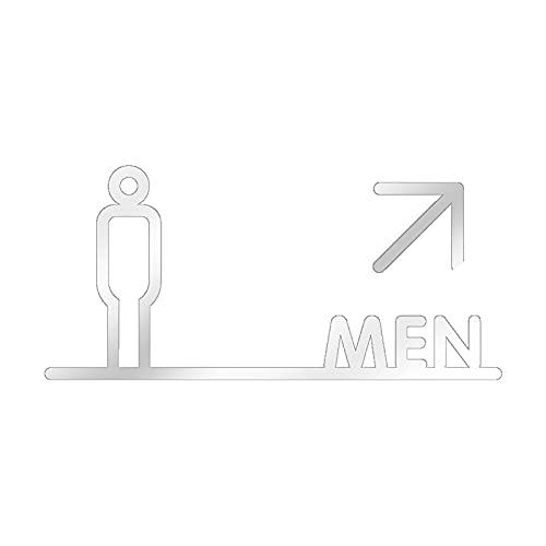 RAUGAJ Männliches Und Weibliches Toilettenschild, Toilette Badezimmer Garderobe Wc Toilettenraumschild, Acryl-Toilettenschild Selbstklebend/Man von RAUGAJ