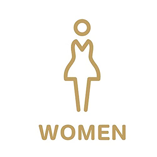 RAUGAJ Männliches Und Weibliches Toilettenschild, Wc-Wandaufkleber, Badezimmer Unisex Wc-Türschild, Acryl-Toilettenschild Selbstklebend/Women/20 * 14Cm von RAUGAJ