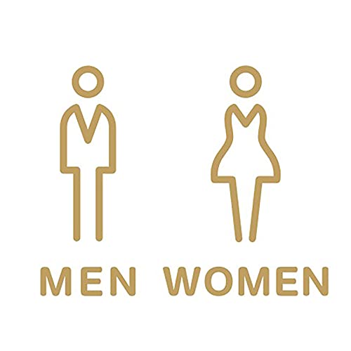 RAUGAJ Männliches Und Weibliches Toilettenschild, Wc-Wandaufkleber, Badezimmer Unisex Wc-Türschild, Acryl-Toilettenschild Selbstklebend Für Hoteleinkaufszentrum Restaurant Kaffeehaus/Man+Women/20*14Cm von RAUGAJ