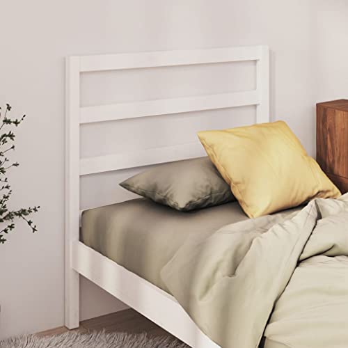 RAUGAJ Möbel Home Tools Bett Kopfteil Weiß 96x4x100cm Massivholz Kiefer von RAUGAJ
