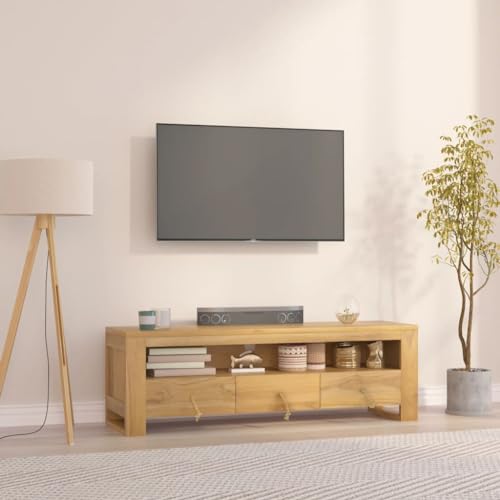 RAUGAJ Möbel Home Tools TV Schrank 110x30x35cm Massivholz Teak von RAUGAJ