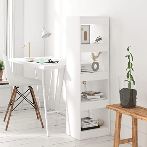 RAUGAJ Möbel Wohnwerkzeuge Bücherschrank Raumteiler Weiß 40x30x135cm von RAUGAJ
