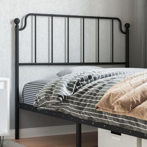 RAUGAJ Nice Beds & Accessories Kopfteil & Fußteil aus Metall, schwarz, 107 cm von RAUGAJ
