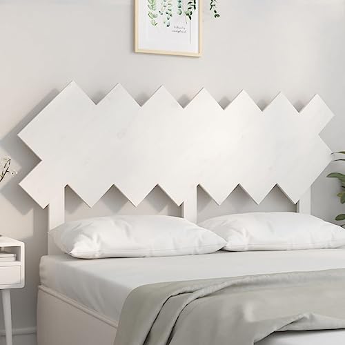 RAUGAJ Nice Beds & Accessories Kopfteile & Fußteile-Bett Kopfteil Weiß 141x3x80.5 cm Massivholz Kiefer von RAUGAJ