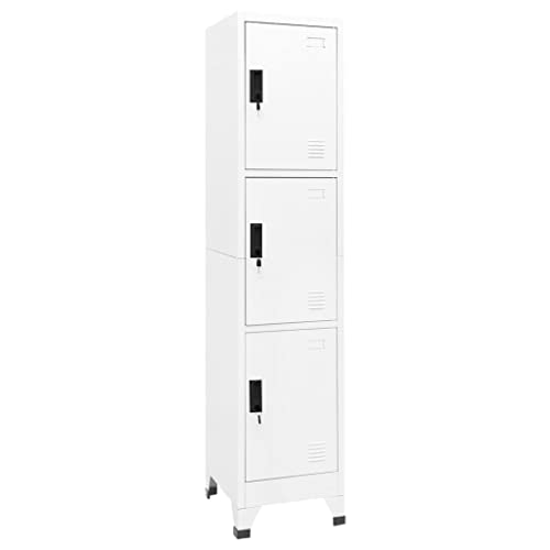 RAUGAJ Nice Cabinets & Storage Storage Cabinets & Lockers-Locker Cabinet White 38x45x180 cm Steel von RAUGAJ