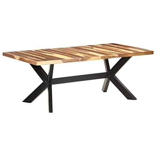 RAUGAJ Nice Tables Küchen- & Esszimmertische, Esstisch, 200 x 100 x 75 cm, Massivholz mit Honig-Finish von RAUGAJ