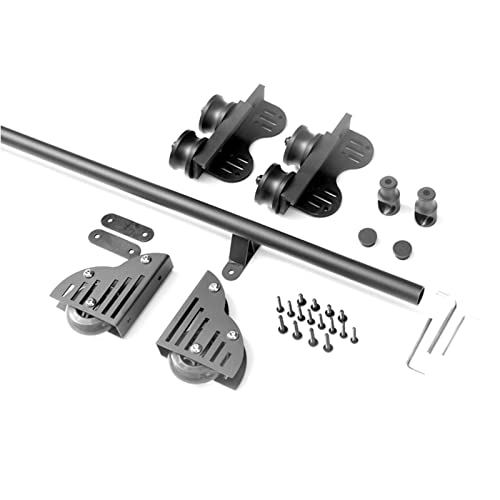 RAUGAJ Rolling Ladder Hardware Library Sliding Ladder Hardware Kit, Einziehbare Komplette Satz Von Hardware Für Schiebeleiter Hanging Rail Kit/6.6Ft/200Cm Track Kit von RAUGAJ