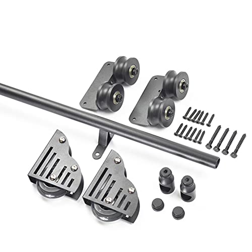 RAUGAJ Rollleiter-Hardware-Bibliothek, Schiebeleiter-Hardware-Kit, Komplettes Hardware-Set Für Schiebeleiter-Hängeschiene + Verlängerungsschiene (Keine Leiter)/10Ft/300Cm Track Kit von RAUGAJ