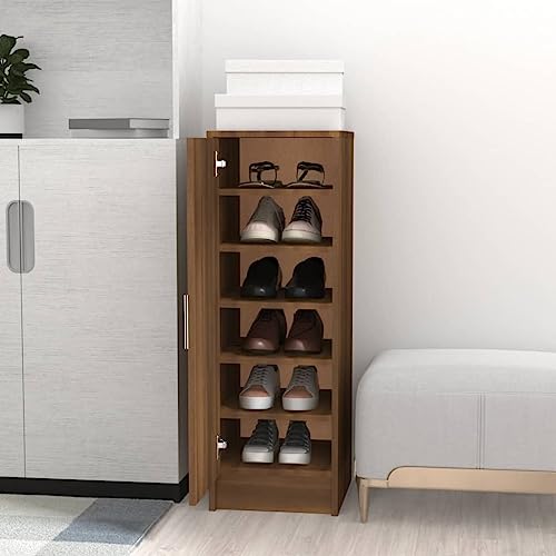 RAUGAJ Schuhschrank Braun Eiche 32x35x92cm Holzwerkstoff Artikelfarbe Eiche Braun RAUGAJ Schuhschrank Braun Eiche 32x35x92cm Holzwerkstoff Artikelfarbe Eiche Braun von RAUGAJ