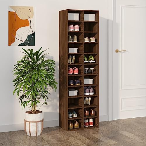 RAUGAJ Schuhschrank Braun Eiche 54x34x183cm Holzwerkstoff Artikelfarbe Eiche Braun RAUGAJ Schuhschrank Braun Eiche 54x34x183cm Holzwerkstoff Artikelfarbe Eiche Braun von RAUGAJ