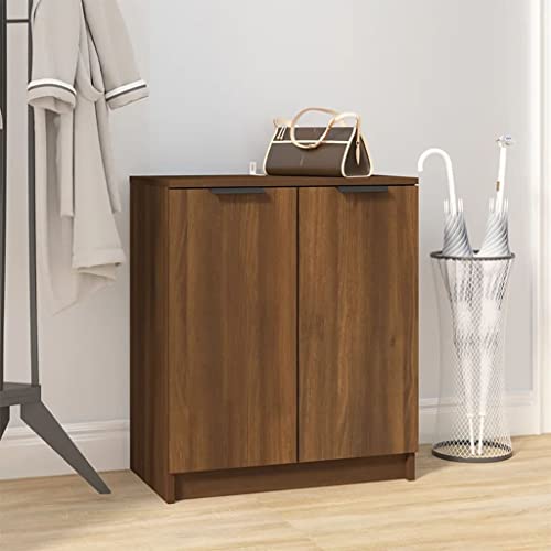 RAUGAJ Schuhschrank Braun Eiche 59x35x70cm Holzwerkstoff Artikelfarbe Eiche Braun von RAUGAJ