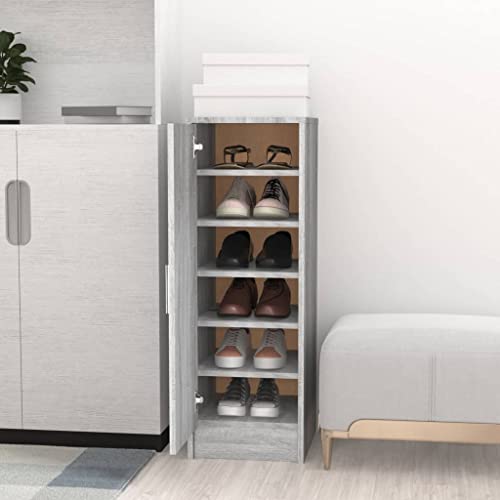 RAUGAJ Schuhschrank Grau Sonoma 32x35x92 cm Holzwerkstoff Artikelfarbe Grau Sonoma RAUGAJ Schuhschrank Grau Sonoma 32x35x92 cm Holzwerkstoff Artikelfarbe Grau Sonoma von RAUGAJ