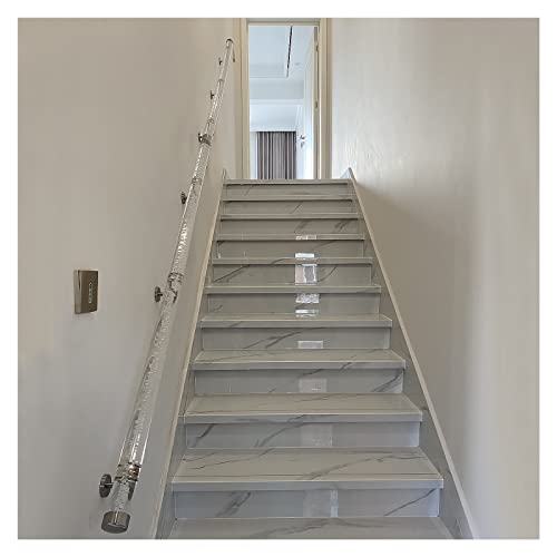 RAUGAJ Transparente Acrylhandläufe Für Innentreppen, Korridor/Lofts/Villas Anti-Rutsch-Grab-Bar-Wandhalterung Mit Silbernen Endkappen Und Klammern, 6 Ft/8 Fuß/10 Fuß/12 Ft/16 Fuß Lang/13Ft/400Cm(3 Sec RAUGAJ Transparente Acrylhandläufe Für Innentreppen, Korridor/Lofts/Villas Anti-Rutsch-Grab-Bar-Wandhalterung Mit Silbernen Endkappen Und Klammern, 6 Ft/8 Fuß/10 Fuß/12 Ft/16 Fuß Lang/13Ft/400Cm(3 Sec von RAUGAJ