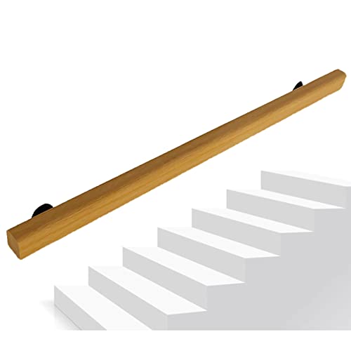 RAUGAJ Treppe Handläufe, Holz Ohne Rutschgrabbar Für Behinderte Kinder, Krankenhaus Loft Corridor Barriere-Freies Gebührenkit/1.8M/5.9Ft RAUGAJ Treppe Handläufe, Holz Ohne Rutschgrabbar Für Behinderte Kinder, Krankenhaus Loft Corridor Barriere-Freies Gebührenkit/1.8M/5.9Ft von RAUGAJ