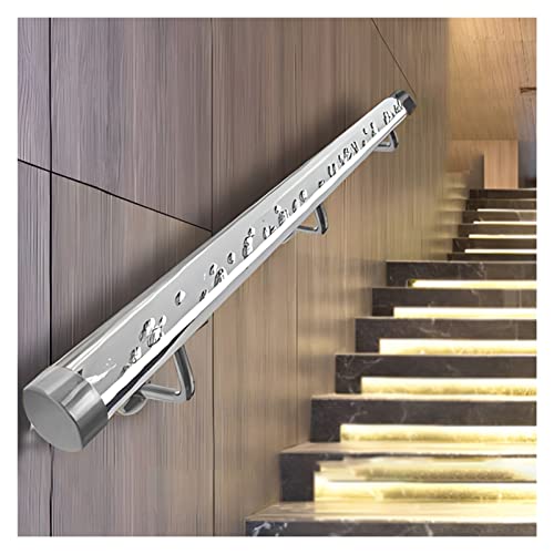 RAUGAJ Wall-Montierte Treppe Handläufe-Acrylkristall-Clear-Banister-Kits, Ältere Menschen/Kinder Nicht-Rutsch-Stützstange Für Büro/Lofts/Veranda, 50-600 cm Lang/80Cm/2.6Ft von RAUGAJ