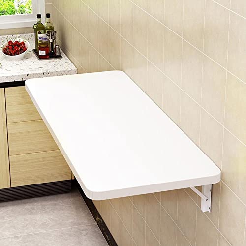 RAUGAJ Wandklapper Montierter Tisch Klapper Wand Montiertes Schreibtisch, Wandmontierter Tisch Platz Sparend Gefaltetem Schwimmender Schreibtisch Für Das Studium Schlafzimmer Badezimmer/60 * 40Cm von RAUGAJ