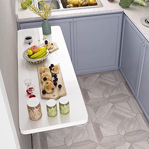 RAUGAJ Wandklappermontiertem Tisch Falten Down Schwimmender Schreibtisch Für Das Studium Schlafzimmer Badezimmer Zusammenklappbar Kleiner Wandhangtisch/40 * 50 * 2Cm von RAUGAJ