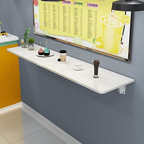 RAUGAJ Wandklapptisch Wandmontierter Klapptisch Wandmontierter Klapptisch Kleiner Wandhängetisch Wandmontierter Drop-Leaf Tisch Lackierter Holzklapptisch Esstisch Kleiner Holzschreibtisch für Büro von RAUGAJ