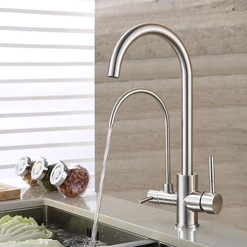 RAUGAJ Wasserhähne, Filterküchenarmaturen Decks Montiertem Mixer Tap 360 Rotation Mit Wasserreinigungsmerkmal Mixer Tap Crane Für Küche/Nickle Gebürstet RAUGAJ Wasserhähne, Filterküchenarmaturen Decks Montiertem Mixer Tap 360 Rotation Mit Wasserreinigungsmerkmal Mixer Tap Crane Für Küche/Nickle Gebürstet von RAUGAJ