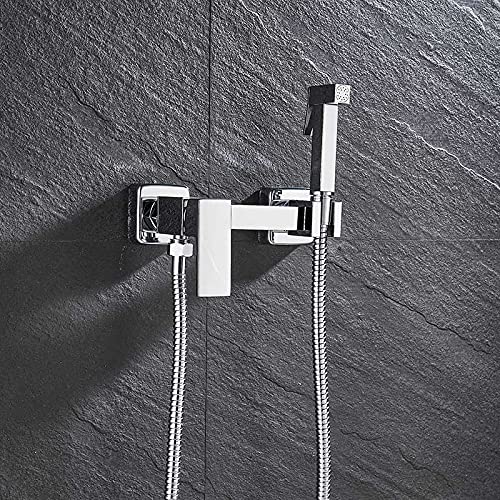 RAUGAJ Wasserhähne, Messing Chrom Bidet Wasserhahn Duschhöhlenmixer Kalte Heiße Muslimische Ducha Higienica Wassermischer Crane Square Duschsprühkopf/Chrom C RAUGAJ Wasserhähne, Messing Chrom Bidet Wasserhahn Duschhöhlenmixer Kalte Heiße Muslimische Ducha Higienica Wassermischer Crane Square Duschsprühkopf/Chrom C von RAUGAJ