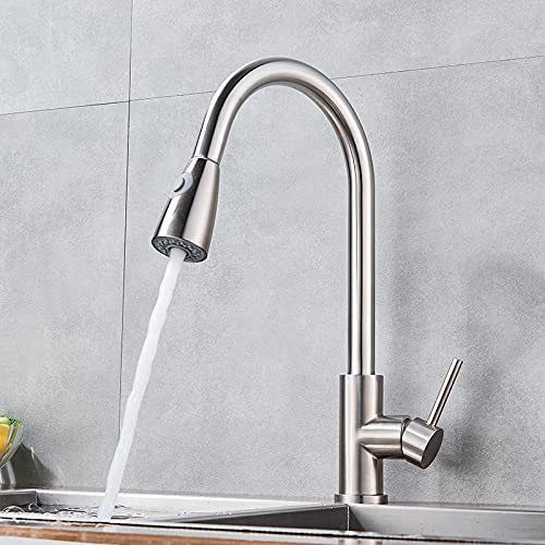 RAUGAJ Wasserhähne, Moderner Wasserhahn Luxus Messingd Küchenarmatur Rotatatiermischer Tippen Sie Auf Ein Scharfe Griff Eines Loch Heißes Kaltes Wasser/Nickle Gebürstet B RAUGAJ Wasserhähne, Moderner Wasserhahn Luxus Messingd Küchenarmatur Rotatatiermischer Tippen Sie Auf Ein Scharfe Griff Eines Loch Heißes Kaltes Wasser/Nickle Gebürstet B von RAUGAJ