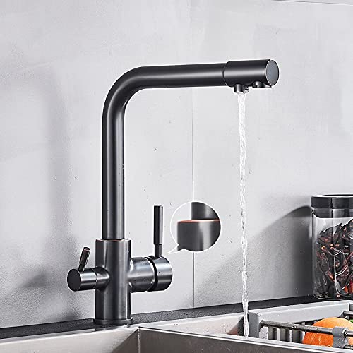 RAUGAJ Wasserhähne, Wasserfilter Schwarzer Küchenarmatur Trinkwasserkapsel Rotatierbares Wasserreinigungshähler Für Küchenspüle Mixerkrane/Schwarze Bronze RAUGAJ Wasserhähne, Wasserfilter Schwarzer Küchenarmatur Trinkwasserkapsel Rotatierbares Wasserreinigungshähler Für Küchenspüle Mixerkrane/Schwarze Bronze von RAUGAJ