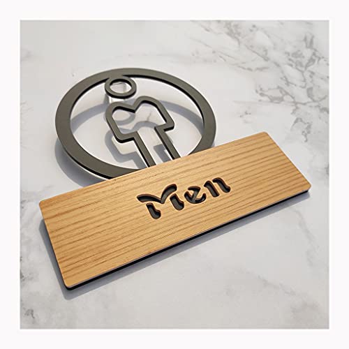 RAUGAJ Wc Toilettenschild Acryl Waschraum Tür Aufkleber Beschilderung Für Öffentliche Angaben Plaque Dekor Entfernbares Badezimmer/a/15 * 14.6Cm von RAUGAJ