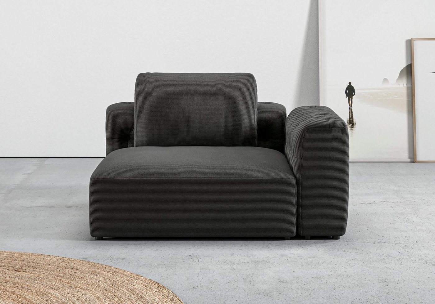 RAUM.ID 1,5-Sitzer Cushid, Modul-Eckteil, auch einzeln stellbar, Breite 134 cm von RAUM.ID