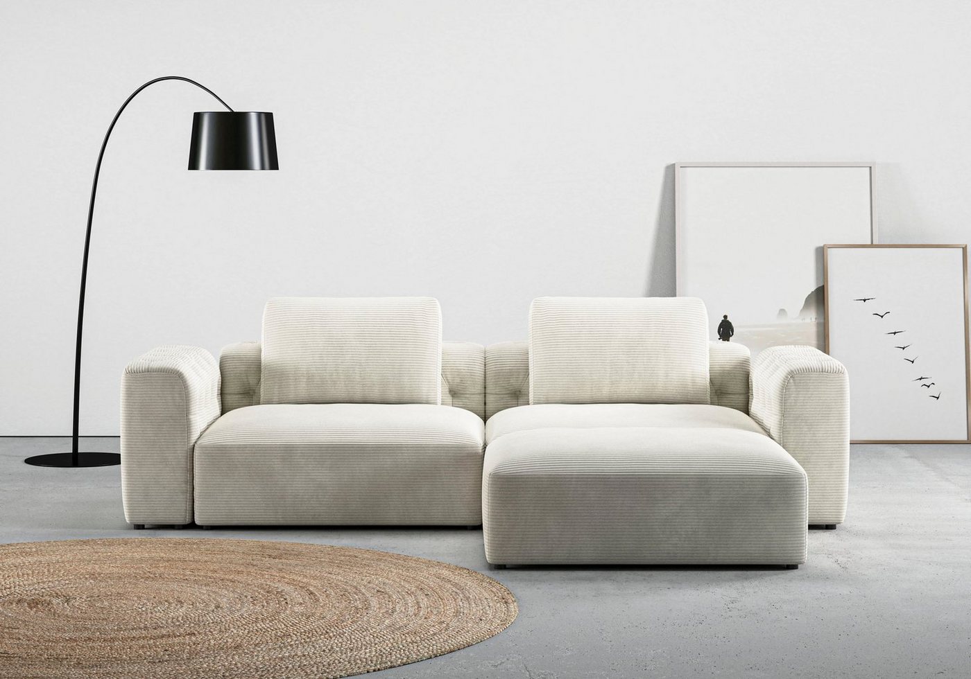 RAUM.ID Ecksofa Cushid L-Form, Modulset, bestehend aus 3 Teilen von RAUM.ID