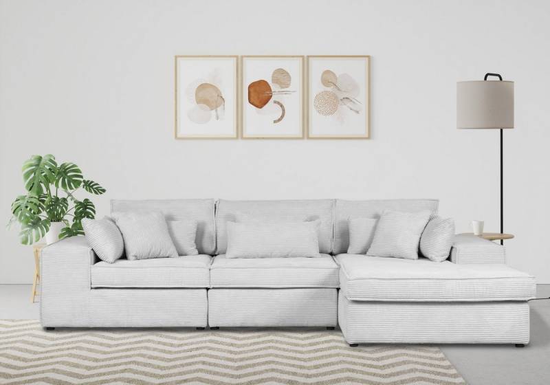 RAUM.ID Ecksofa Florid L-Form, 3 Teile, bestehend aus Modulen, viele Bezugsqualitäten, auch in Cord von RAUM.ID