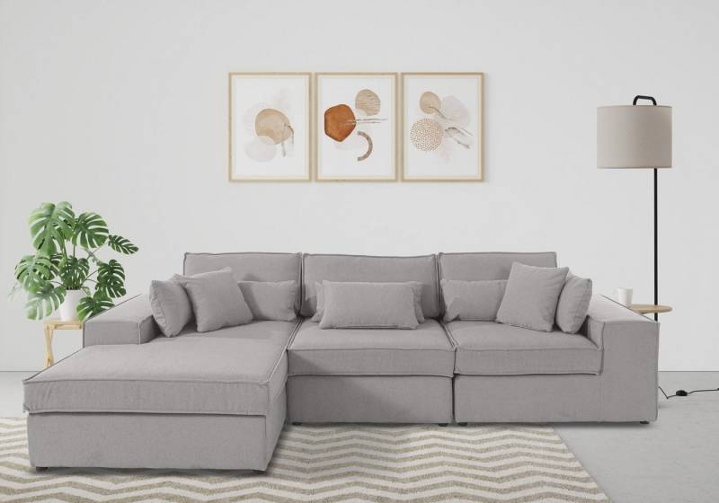 RAUM.ID Ecksofa Florid L-Form, 3 Teile, bestehend aus Modulen, viele Bezugsqualitäten, auch in Cord von RAUM.ID