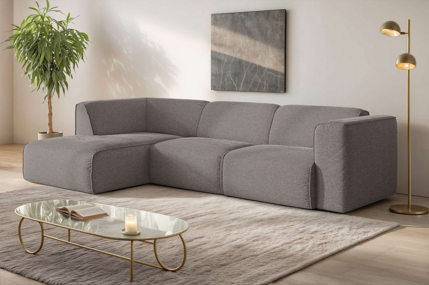RAUM.ID Ecksofa Merid L-Form, jederzeit durch Module erweiterbar, B/T/H: 295/162/70 cm, als Modul oder separat verwendbar, für individuelle Zusammenstellung RAUM.ID Ecksofa Merid L-Form, jederzeit durch Module erweiterbar, B/T/H: 295/162/70 cm, als Modul oder separat verwendbar, für individuelle Zusammenstellung von RAUM.ID