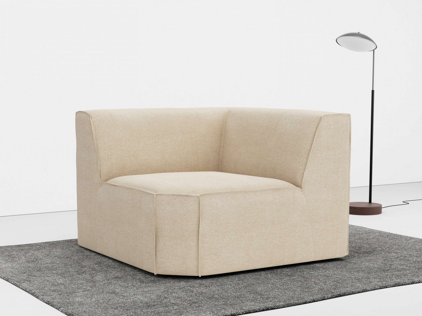 RAUM.ID Sofa-Eckelement Norvid, modular, mit Kaltschaum, große Auswahl an Modulen und Polsterung von RAUM.ID