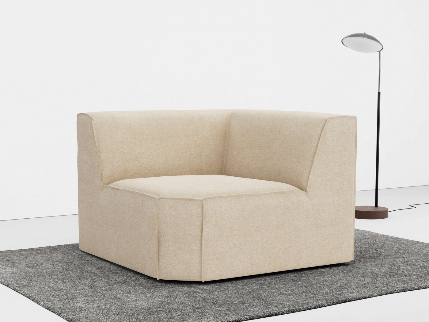 RAUM.ID Sofa-Eckelement Norvid, modular, mit Komfortschaum, große Auswahl an Modulen und Polsterung von RAUM.ID