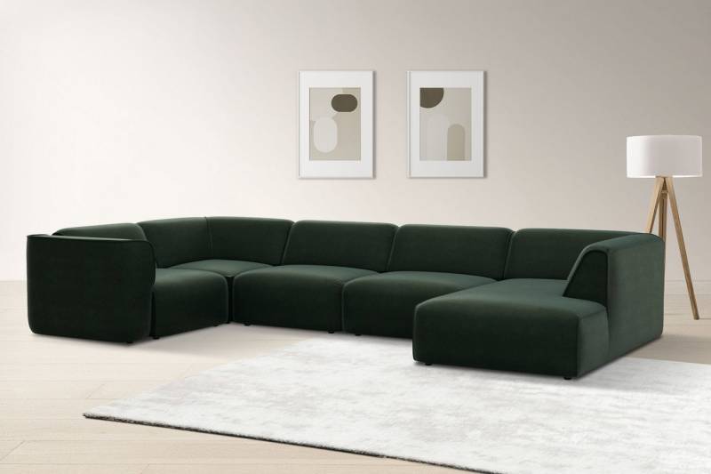 RAUM.ID Wohnlandschaft Merid U-Form, jederzeit durch Module erweiterbar, B/T/H: 367/206/70 cm, als Modul oder separat verwendbar, für individuelle Zusammenstellung von RAUM.ID