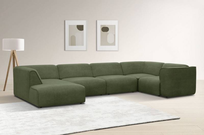 RAUM.ID Wohnlandschaft Merid U-Form, jederzeit durch Module erweiterbar, B/T/H: 367/206/70 cm, als Modul oder separat verwendbar, für individuelle Zusammenstellung von RAUM.ID