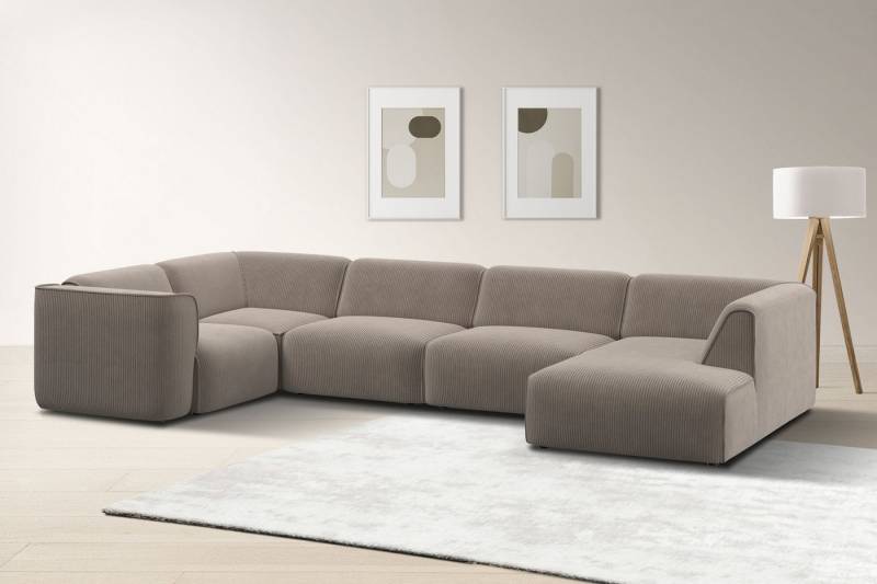 RAUM.ID Wohnlandschaft Merid U-Form, jederzeit durch Module erweiterbar, B/T/H: 367/206/70 cm, als Modul oder separat verwendbar, für individuelle Zusammenstellung von RAUM.ID