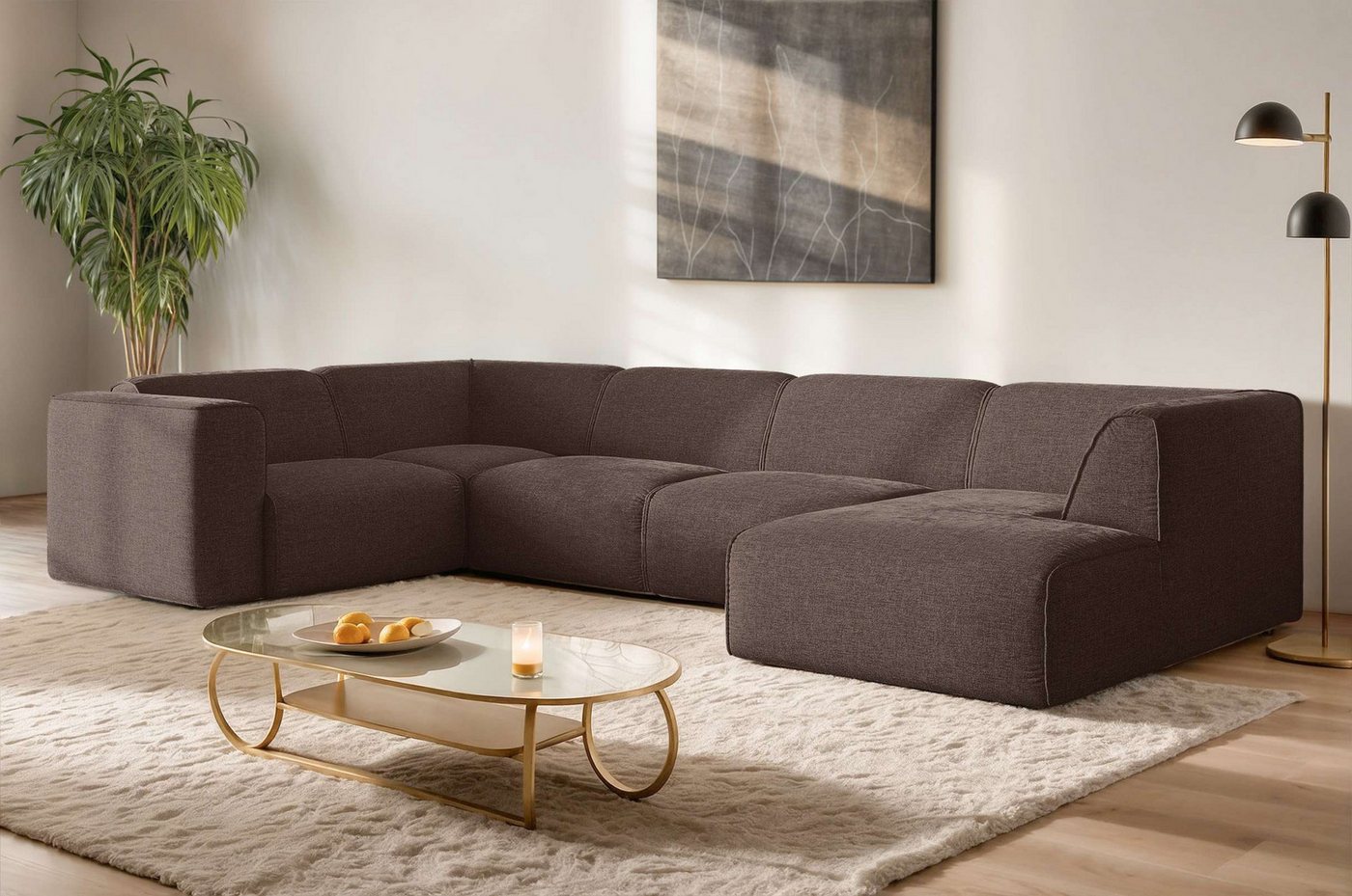 OTTO home Wohnlandschaft Merid U-Form, jederzeit durch Module erweiterbar, B/T/H: 367/206/70 cm, als Modul oder separat verwendbar, für individuelle Zusammenstellung OTTO home Wohnlandschaft Merid U-Form, jederzeit durch Module erweiterbar, B/T/H: 367/206/70 cm, als Modul oder separat verwendbar, für individuelle Zusammenstellung von OTTO home