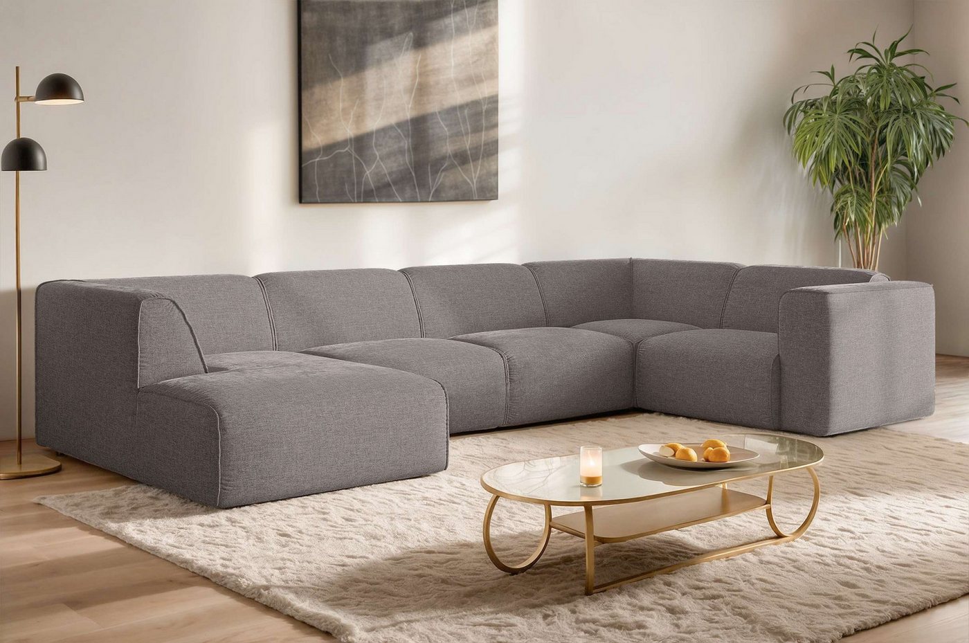 RAUM.ID Wohnlandschaft Merid U-Form, jederzeit durch Module erweiterbar, B/T/H: 367/206/70 cm, als Modul oder separat verwendbar, für individuelle Zusammenstellung RAUM.ID Wohnlandschaft Merid U-Form, jederzeit durch Module erweiterbar, B/T/H: 367/206/70 cm, als Modul oder separat verwendbar, für individuelle Zusammenstellung von RAUM.ID