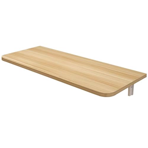 RAUMPA Klapptisch Wand 120x50 cm Wandklapptisch Wandtisch Klappbar Wandschreibtisch Schreibtisch Tisch Holz Braun Klein Groß Lang Schmal Platzsparend Hängend Arbeitsplatte für Küche Esstisch von RAUMPA