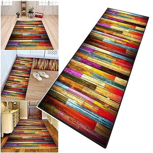RAUMPA Teppich Läufer Flur Küche Waschbar rutschfest Mit Muster 80x300 cm Lang Küchenläufer Küchenteppich Teppichläufer Flurteppich Küchenmatte, Teppich für Eingangsbereich Wohnzimmer Schlafzimmer von RAUMPA
