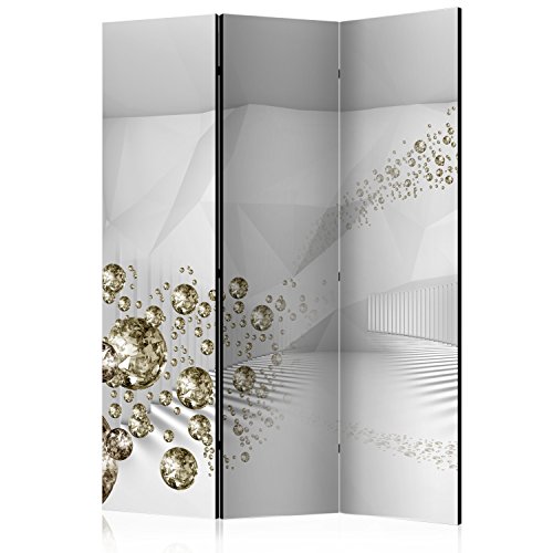 murando Raumteiler 3D Optik Foto Paravent 135x172 cm einseitig auf Vlies-Leinwand Bedruckt Trennwand Spanische Wand Sichtschutz Raumtrenner grau a-A-0188-z-b von RAUMTEILER / PARAVENT B&D XXL