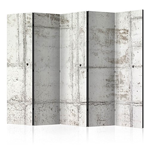 murando Raumteiler Beton Loft 225x172 cm beidseitig auf Vlies-Leinwand Bedruckt Trennwand Spanische Wand Sichtschutz Raumtrenner grau f-A-0458-z-c von RAUMTEILER / PARAVENT B&D XXL