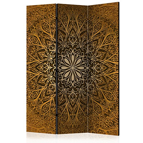 murando Raumteiler Mandala Ornament Oriental Foto Paravent 135x172 cm beidseitig auf Vlies-Leinwand Bedruckt Trennwand Spanische Wand Sichtschutz Raumtrenner braun beige f-A-0491-z-b von RAUMTEILER / PARAVENT B&D XXL