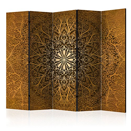 murando Raumteiler Mandala Ornament Oriental Foto Paravent 225x172 cm beidseitig auf Vlies-Leinwand Bedruckt Trennwand Spanische Wand Sichtschutz Raumtrenner braun beige f-A-0491-z-c von RAUMTEILER / PARAVENT B&D XXL