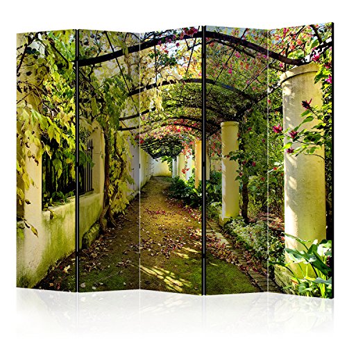 murando Raumteiler Pergola Natur Foto Paravent 225x172 cm beidseitig auf Vlies-Leinwand Bedruckt Trennwand Spanische Wand Sichtschutz Raumtrenner Home Office c-C-0089-z-c von RAUMTEILER / PARAVENT B&D XXL