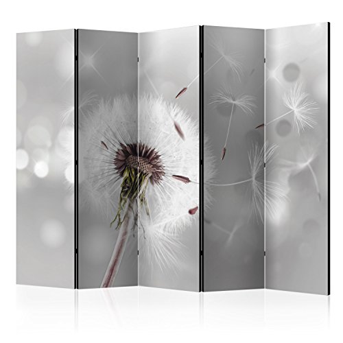 murando Raumteiler Pusteblume Foto Paravent 225x172 cm beidseitig auf Vlies-Leinwand Bedruckt Trennwand Spanische Wand Sichtschutz Raumtrenner Home Office grau b-C-0072-z-c von RAUMTEILER / PARAVENT B&D XXL