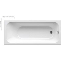 Chrome - Rechteckige Badewanne 1700x750 mm, weiß C741000000 - Ravak von RAVAK