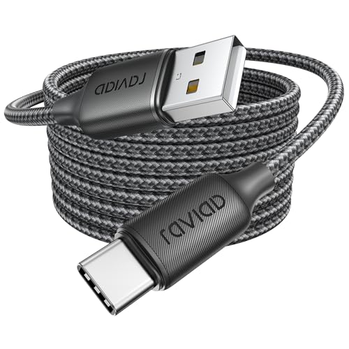 RAVIAD USB C Kabel [3M] Lang Schnellladekabel 3.1A USB C Ladekabel und Datenkabel USB auf Typ C Kabel für iPhone 16 15 ProMax Galaxy S24 S23 Ultra Huawei P60 P50 iPad Pro Google Pixel von RAVIAD